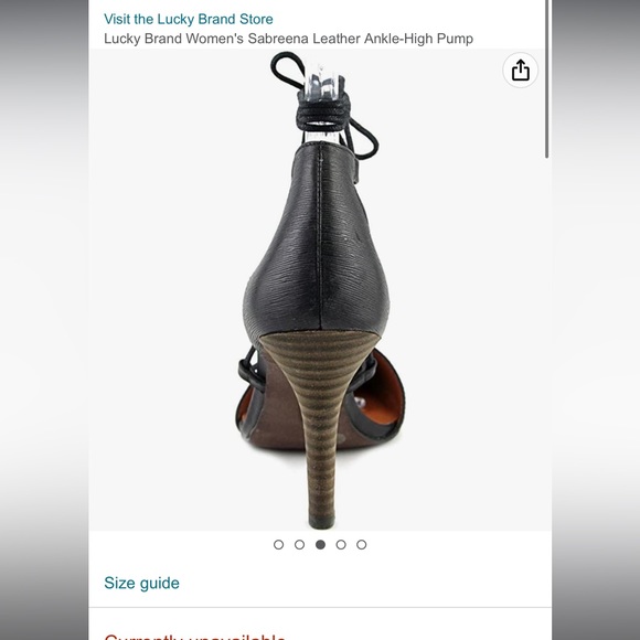 lucky brand black sabreena pump size 9.5 - Picture 4 of 12